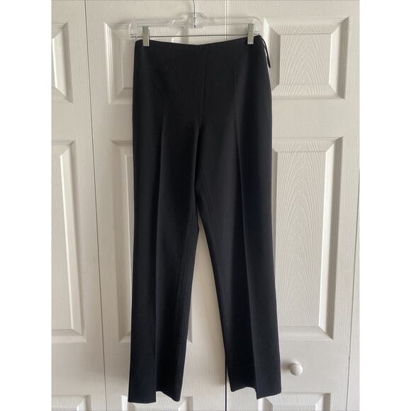 Ralph Lauren Purple Label Womens 6 Wool Blend Black Straight Leg Dress Pants Lux - Picture 1 of 6